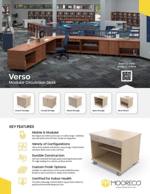 Verso Modular Circulation Desk Feature Sheet