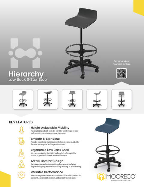 Hierarchy 2.0 Low Back 5-Star Stool Feature Sheet
